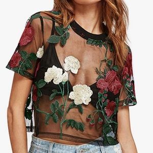 Sexy Floral/black T-shirt.